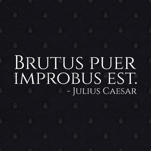 Ancient Rome - Brutus Puer Improbus Est - Julius Caesar by Styr Designs